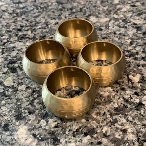 4 Gold/Brass Napkin Rings